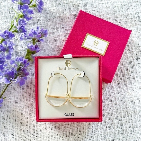 House of Harlow 1960 Jewelry - House of Harlow glass drop earrings.
